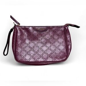 Nine West Women’s Plum Clutch Wristlet All Working Zippers